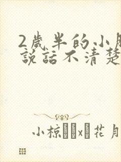 2岁半的小朋友说话不清楚