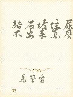 结石堵住尿道排不出来怎么办