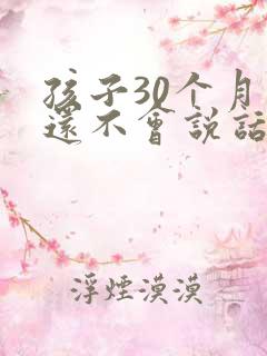 孩子30个月了还不会说话