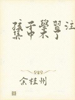 孩子学习注意力集中不了