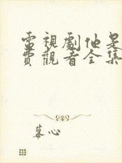 电视剧他是谁免费观看全集高清