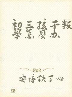 初三孩子叛逆厌学怎么办