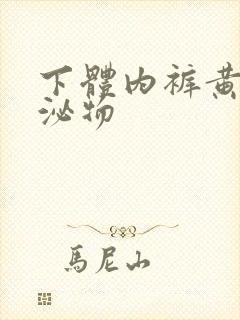 下体内裤黄色分泌物