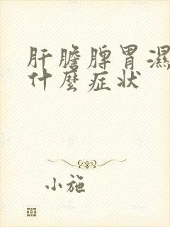 肝胆脾胃湿热有什么症状