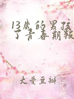 13岁的男孩到了青春期叛逆怎么教