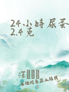 24小时尿蛋白2.4克