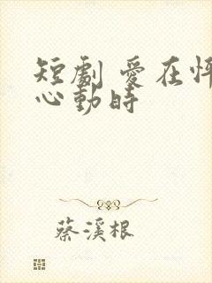 短剧 爱在怦然心动时