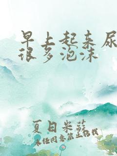 早上起来尿很黄很多泡沫