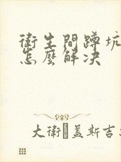 卫生间蹲坑反臭怎么解决