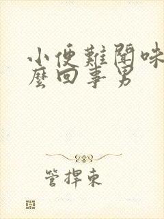 小便难闻味大怎么回事男