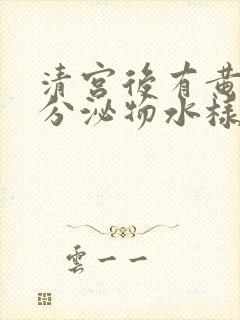 清宫后有黄黄的分泌物水样