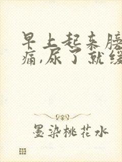 早上起来膀胱胀痛,尿了就缓解了