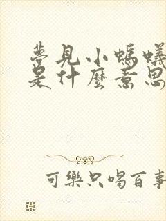 梦见小蚂蚁成群是什么意思周公解梦