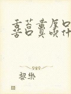 舌苔黄厚口干口苦口臭吃什么药