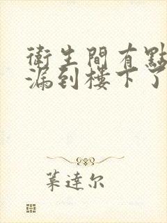 卫生间有点漏水漏到楼下了怎么处理