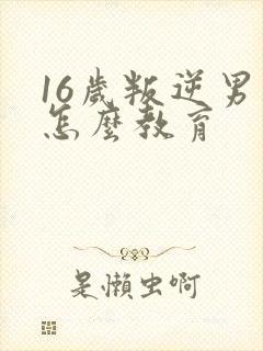 16岁叛逆男孩怎么教育