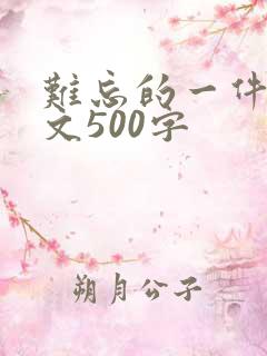 难忘的一件事例文500字