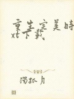 重生完美时代txt下载