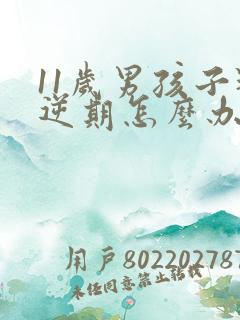 11岁男孩子叛逆期怎么办