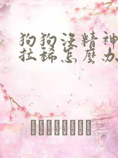 狗狗没精神呕吐拉稀怎么办