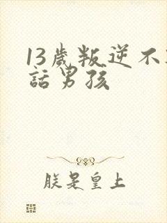 13岁叛逆不听话男孩