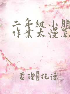 二年级小朋友写作业太慢怎么办