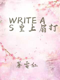 WRITE AS 皇上扇打