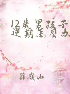 12岁男孩子叛逆期怎么办