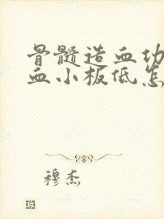 骨髓造血功能差血小板低怎么回事