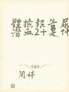 体检报告尿常规潜血2+是什么意思