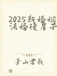 2025新婚姻法婚后房子归属问题
