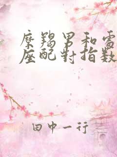 摩羯男和处女女座配对指数