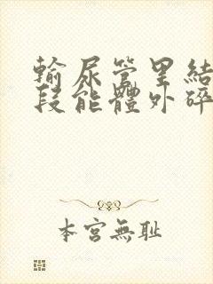 输尿管里结石中段能体外碎石吗