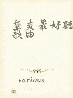 龚爽最好听十首歌曲