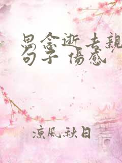 思念逝去亲人的句子 伤感