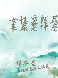 女性突然尿不出来尿是什么原因