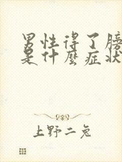 男性得了膀胱炎是什么症状