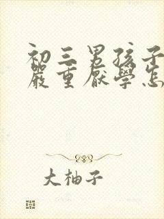 初三男孩子叛逆严重厌学怎么办