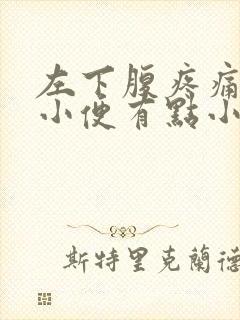 左下腹疼痛带着小便有点小疼