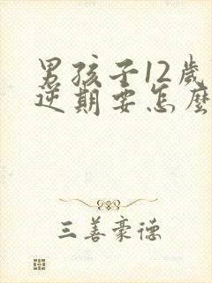 男孩子12岁叛逆期要怎么管教