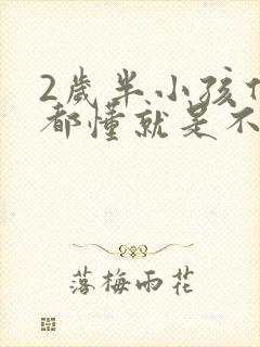 2岁半小孩什么都懂就是不说话