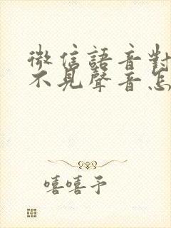 微信语音对方听不见声音怎么回事