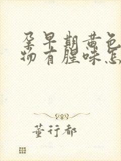 孕早期黄色分泌物有腥味怎么办