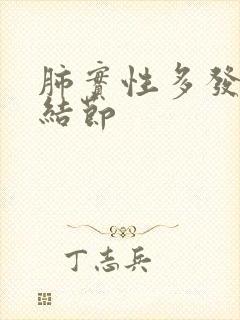 肺实性多发微小结节