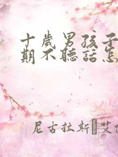 十岁男孩子叛逆期不听话怎么办