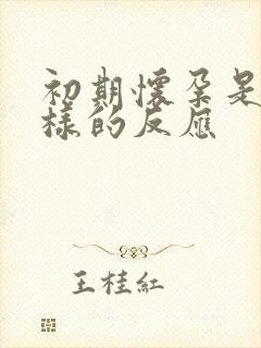 初期怀孕是怎么样的反应