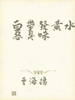 白带发黄水样有恶臭味