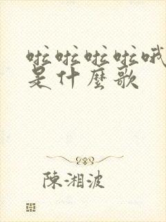 啦啦啦啦哦哦哦是什么歌