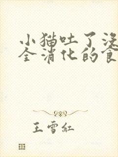 小猫吐了没有完全消化的食物