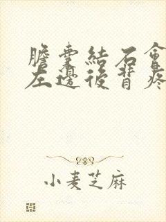 胆囊结石会引起左边后背疼吗